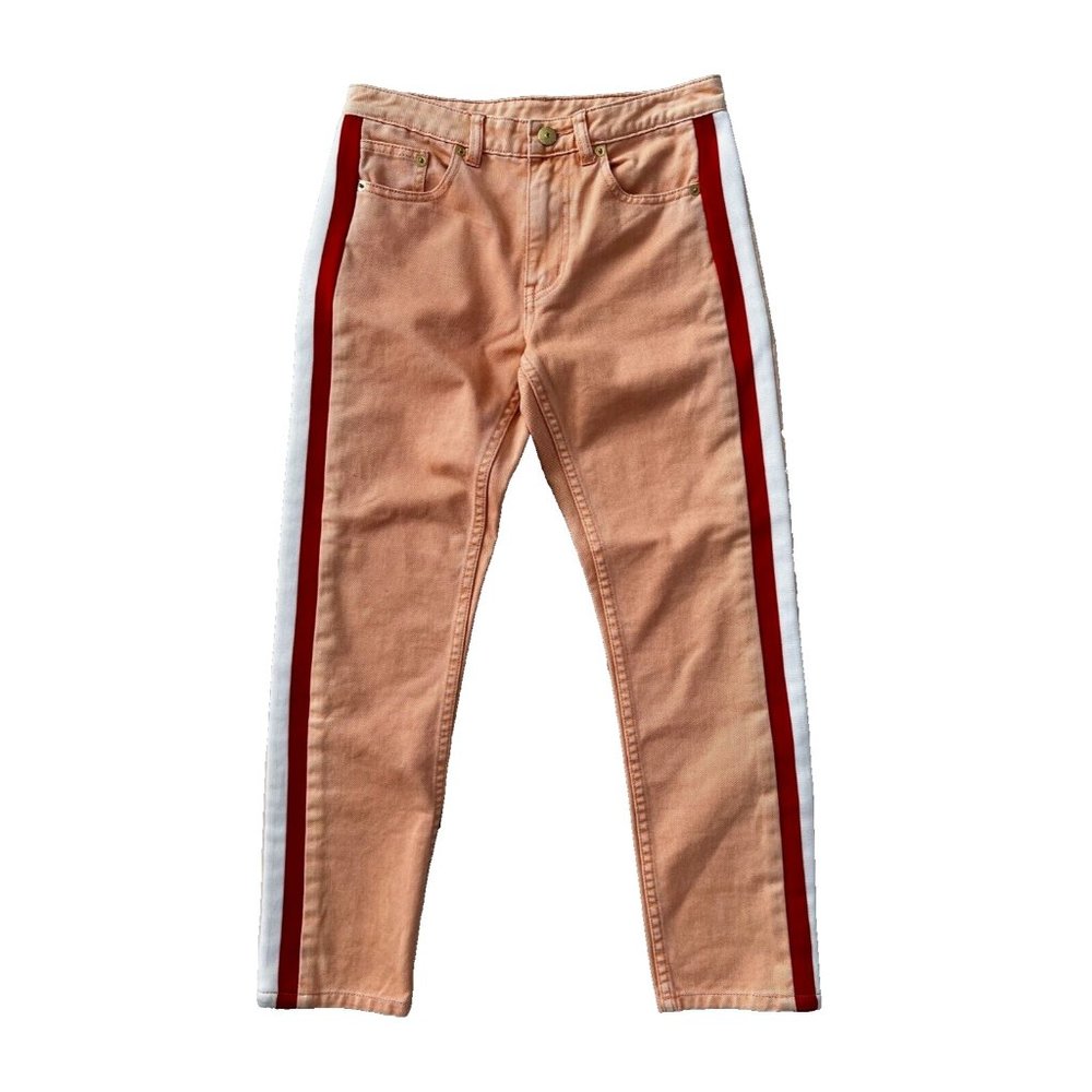 P.E. Nation Side Stripe Band Crop Jeans Orange ( 26 )